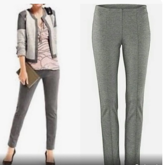 Cabi Newport Pants Stone Gray #814 Ponte Stretch Knit - size 6 - Picture 11 of 11